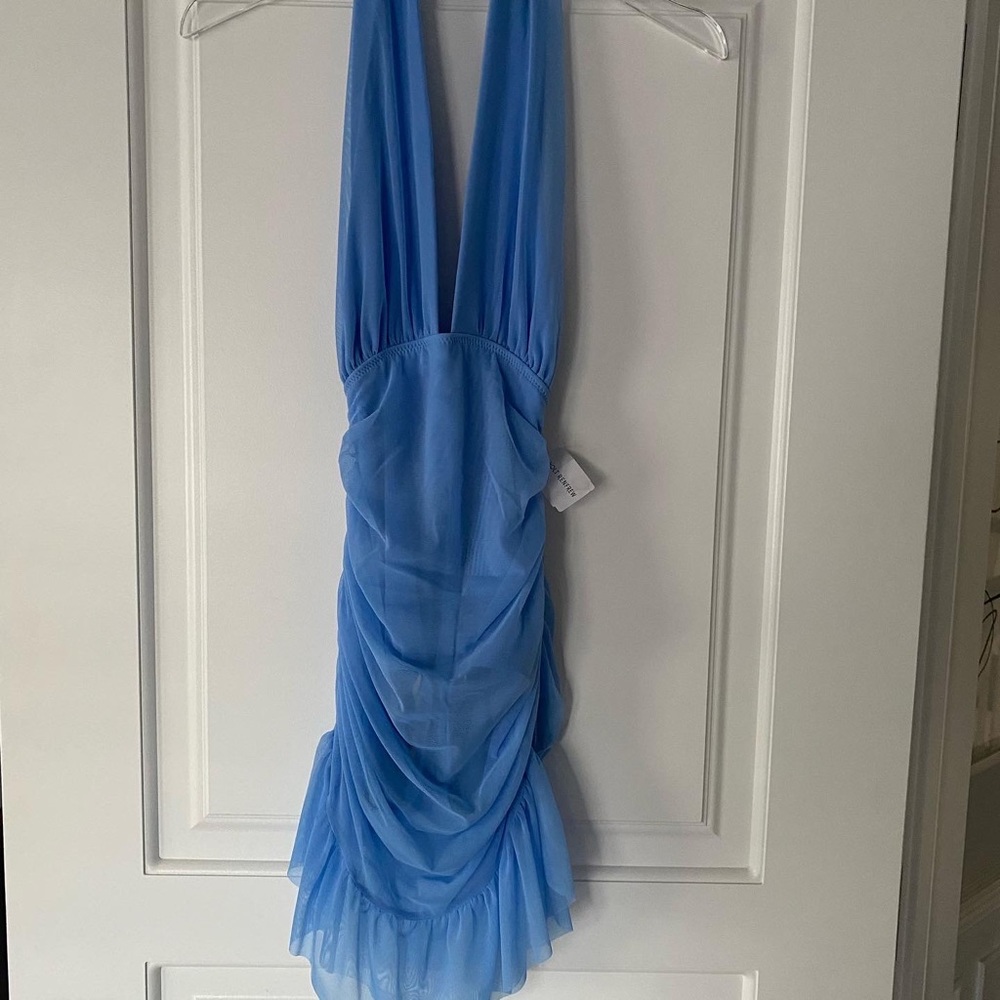 Brand new NORMA KAMALI Halter Mini Dress with Ruffle